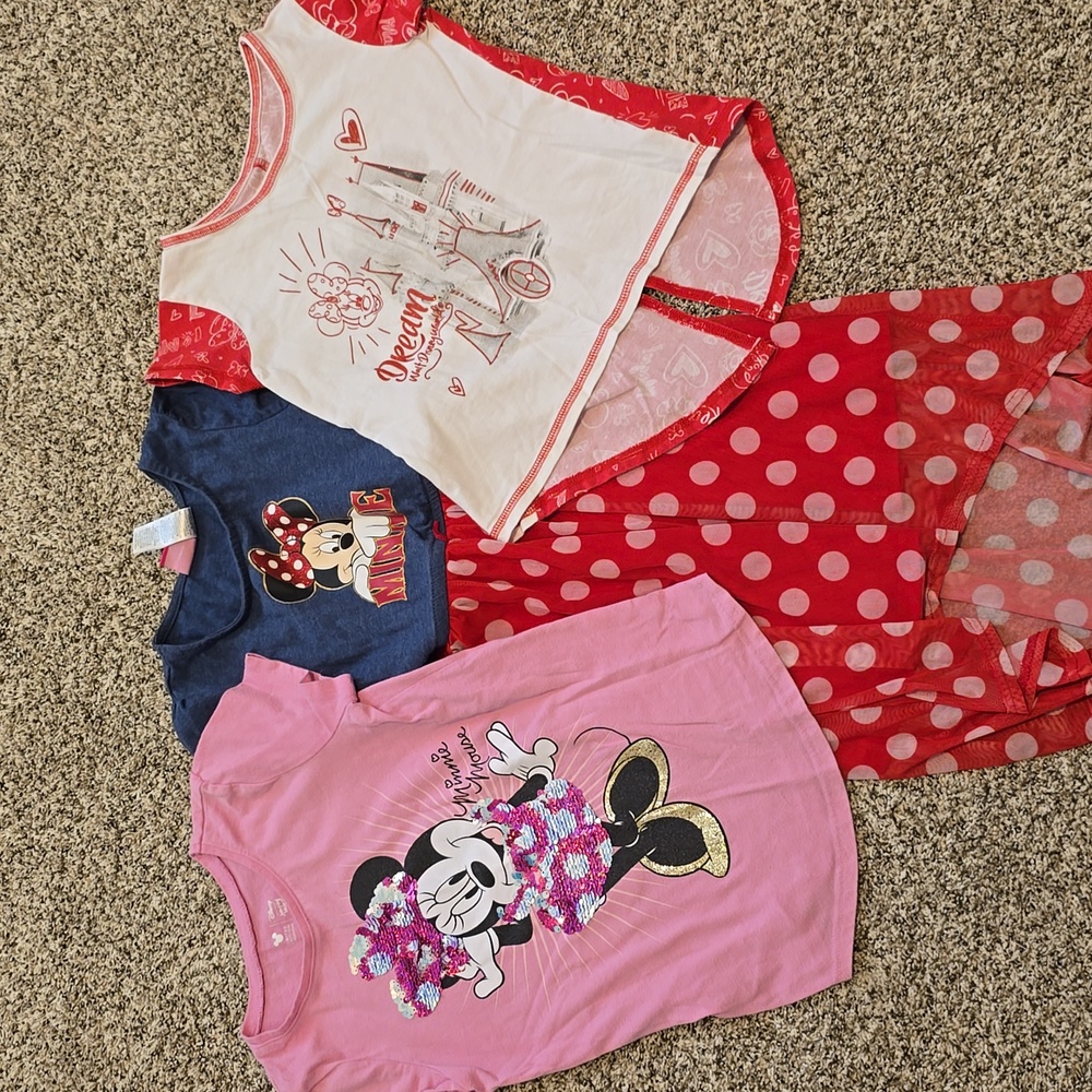 Disney Minnie Mouse Lot Size 6 and XS